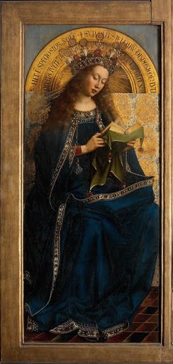 贞洁,The Ghent Altarpiece: Virgin Mary – Hubert and Jan Van Eyck – Google Arts & Culture sur Pinterest