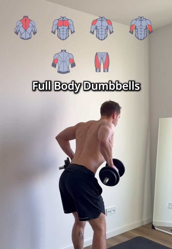 Tiktok (sports training): Entraînez tout votre corps avec des haltères à la maison Un exercice par groupe musculaire